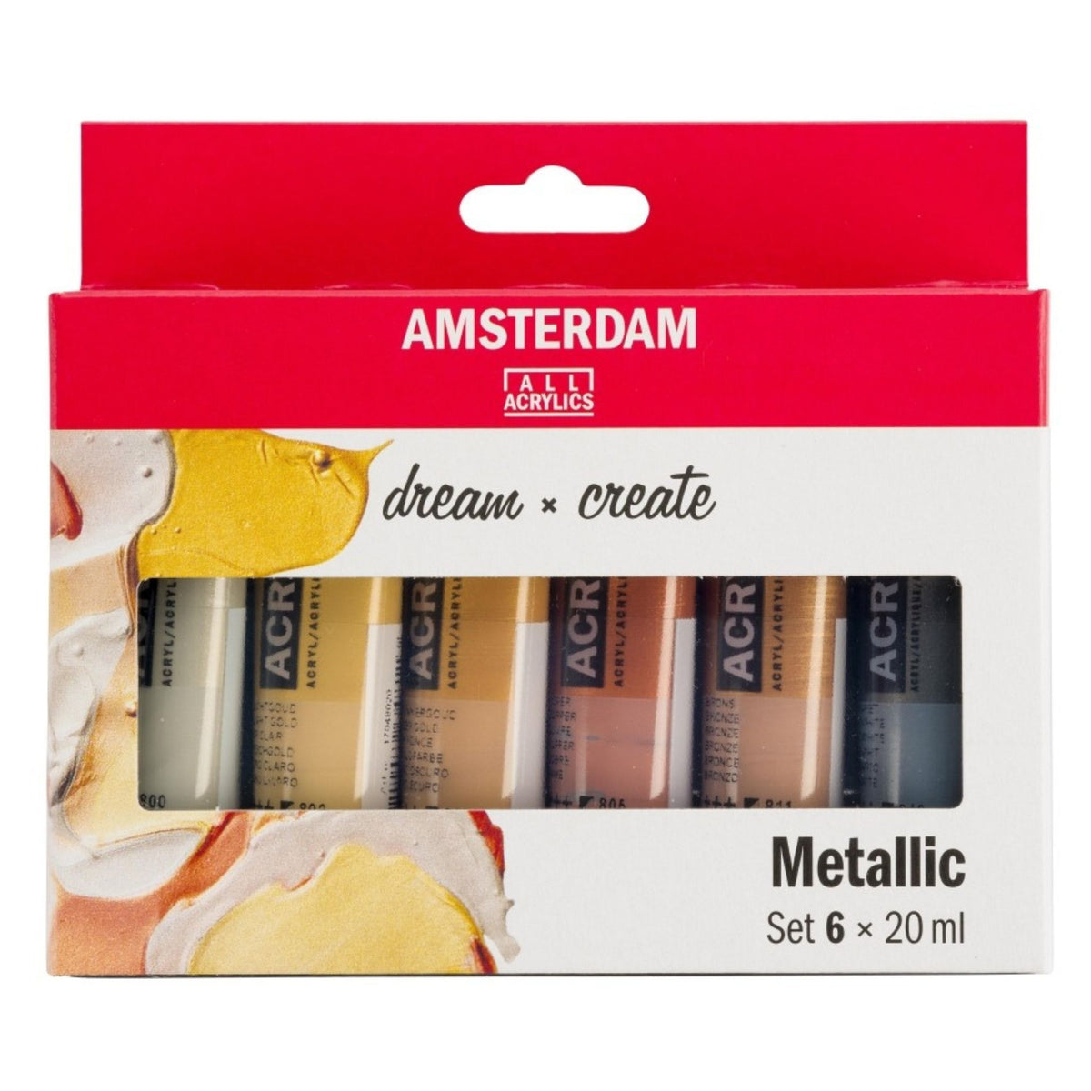 Amsterdam Standard Metallic Acrylic Set, 6x20ml Tubes