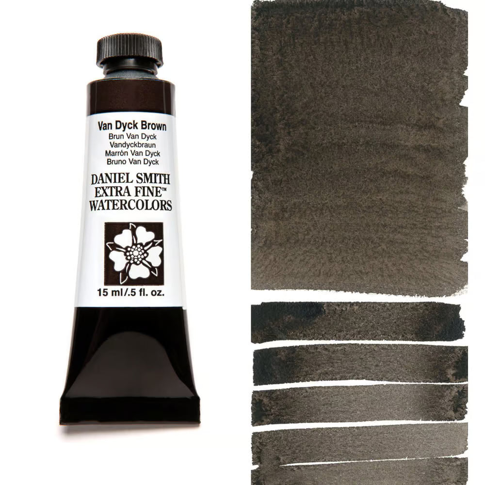 Daniel Smith Extra Fine Watercolour Tube, 15ml - Van Dyck Brown