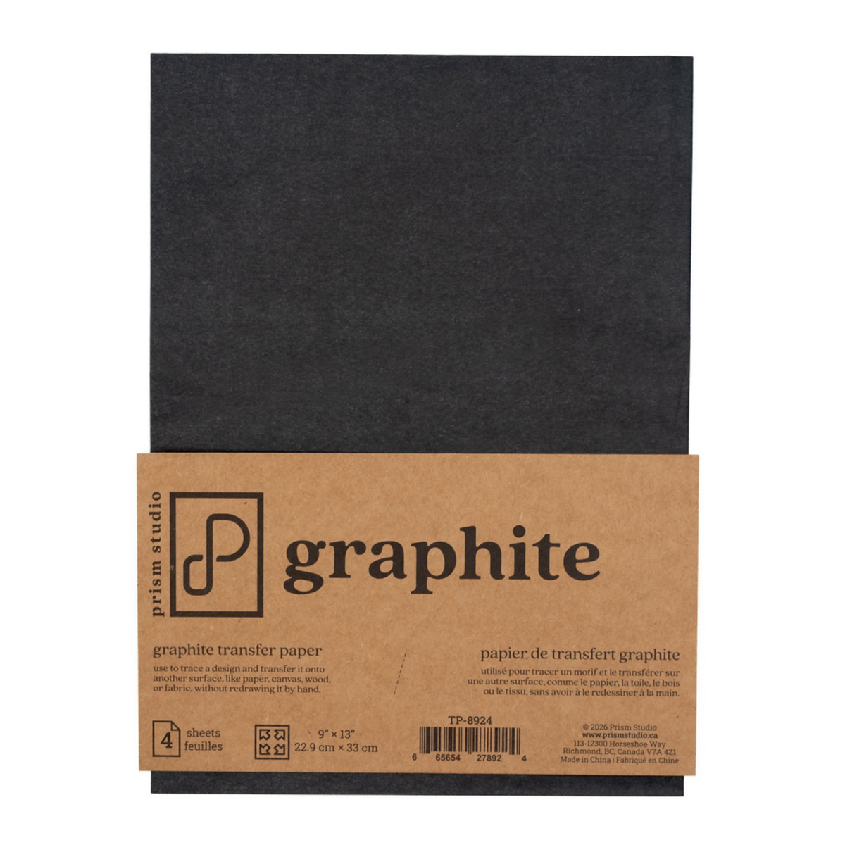 Prism Graphite Transfer Paper, 9 x 13 inches, 4 Sheets