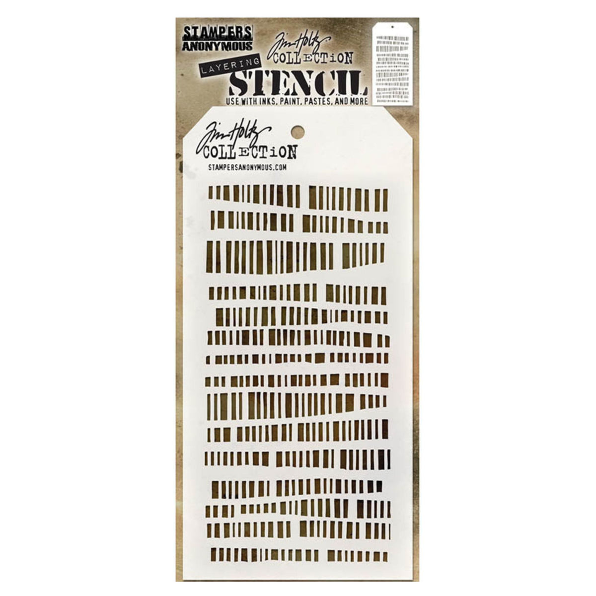 Stampers Anonymous, Tim Holtz Stencil, Code
