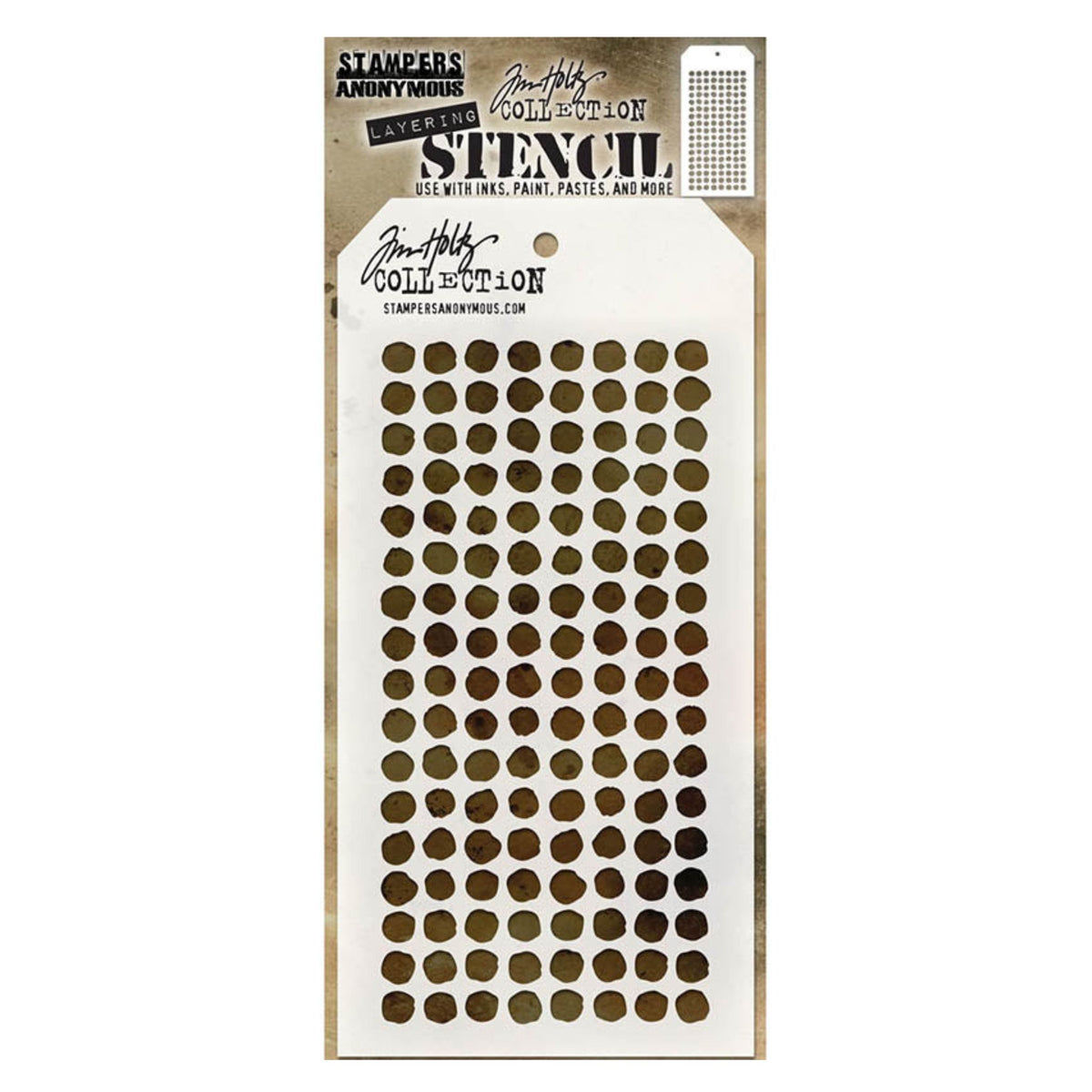 Stampers Anonymous, Tim Holtz Stencil, Dotted