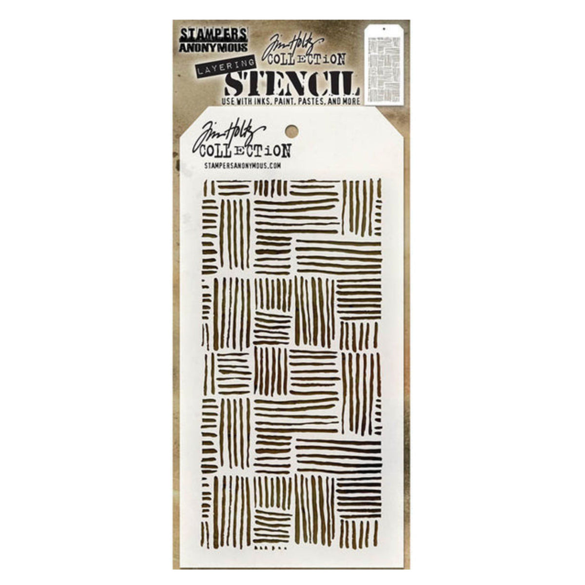 Stampers Anonymous, Tim Holtz Stencil, Thatched