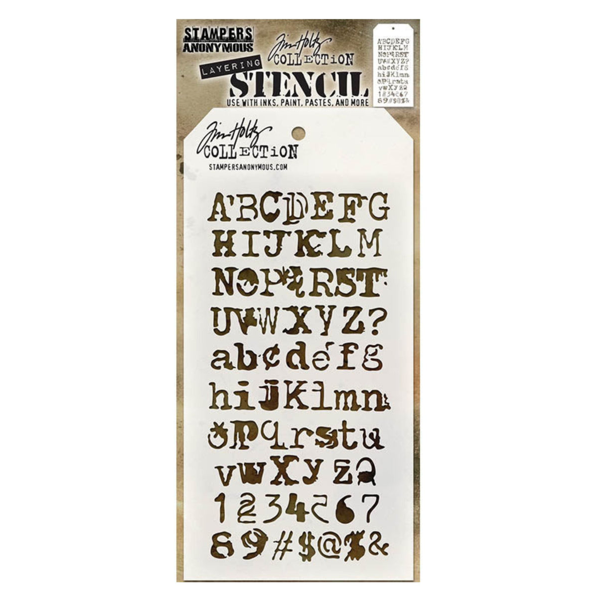 Stampers Anonymous, Tim Holtz Stencil, Typo