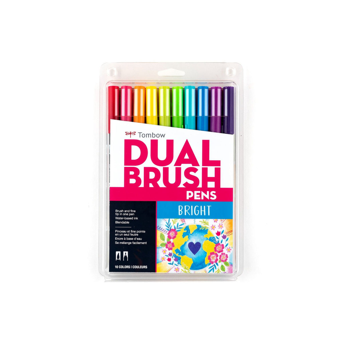 Tombow, Dual Brush Set, 10-Pack, Bright