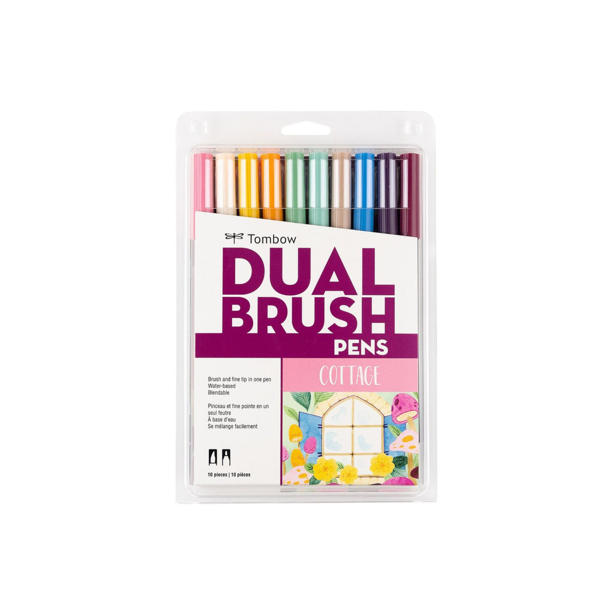 Tombow Dual Brush Pen Set, Cottage (10pk)