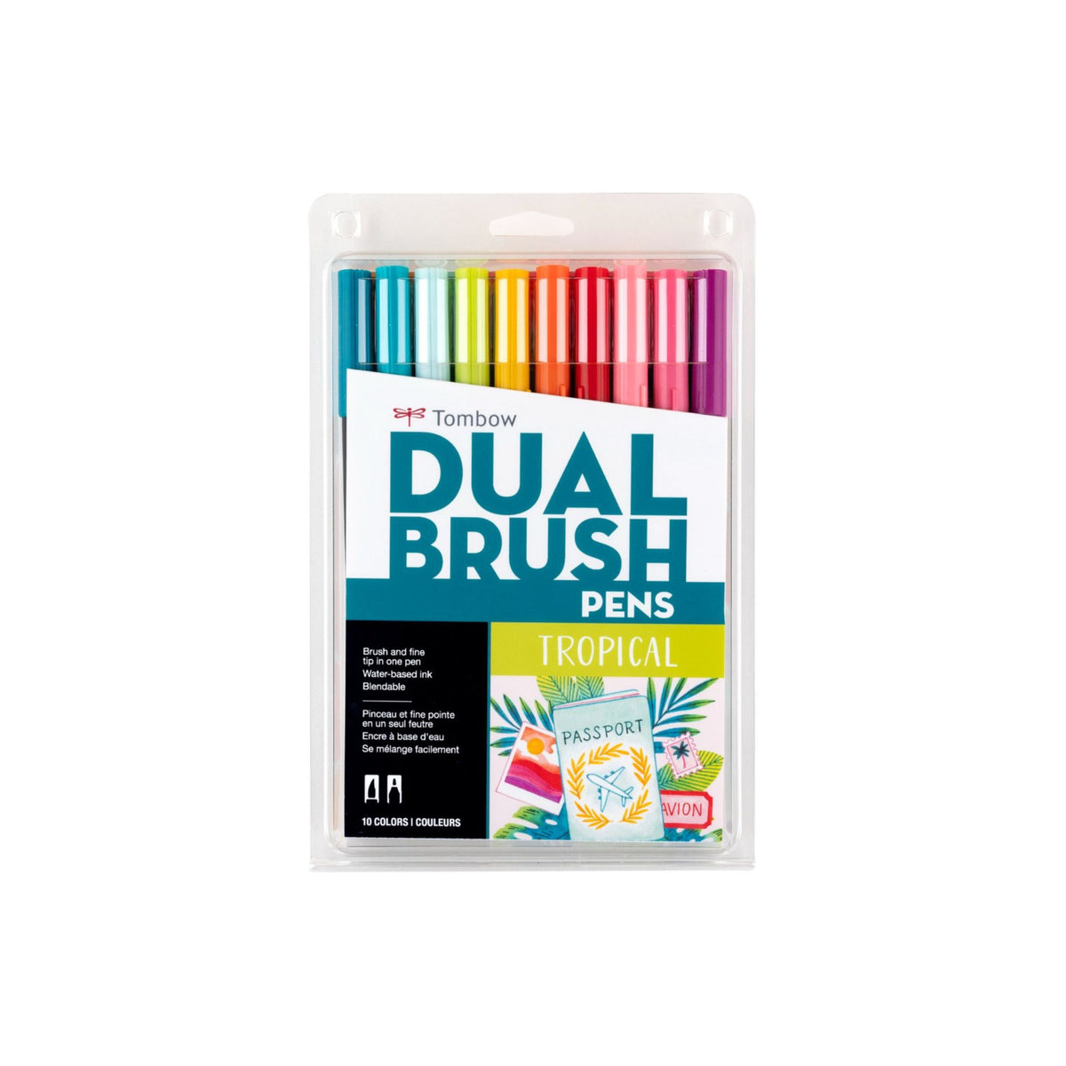 Tombow, Dual Brush Set, 10-Pack, Tropical