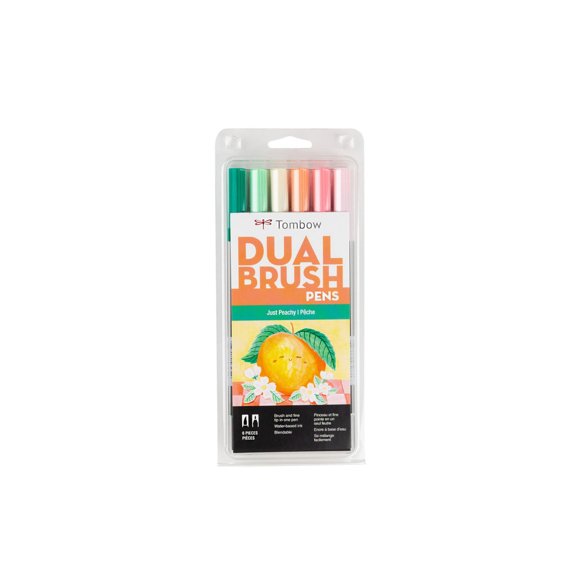 Tombow, Dual Brush Set, 6-Pack, Just Peachy