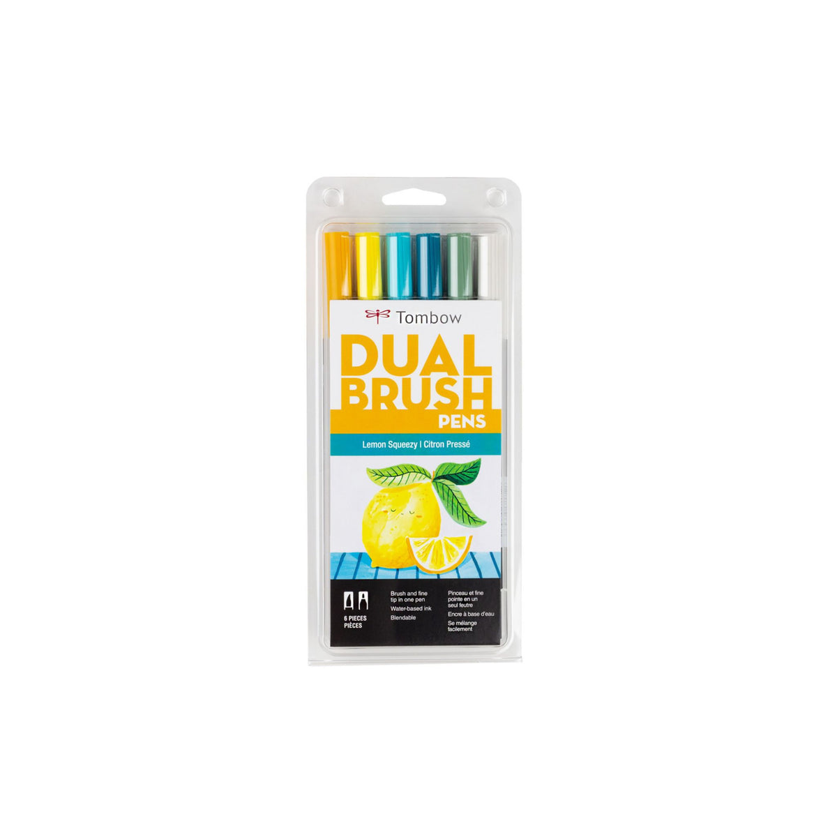 Tombow, Dual Brush Set, 6-Pack, Lemon Squeezy
