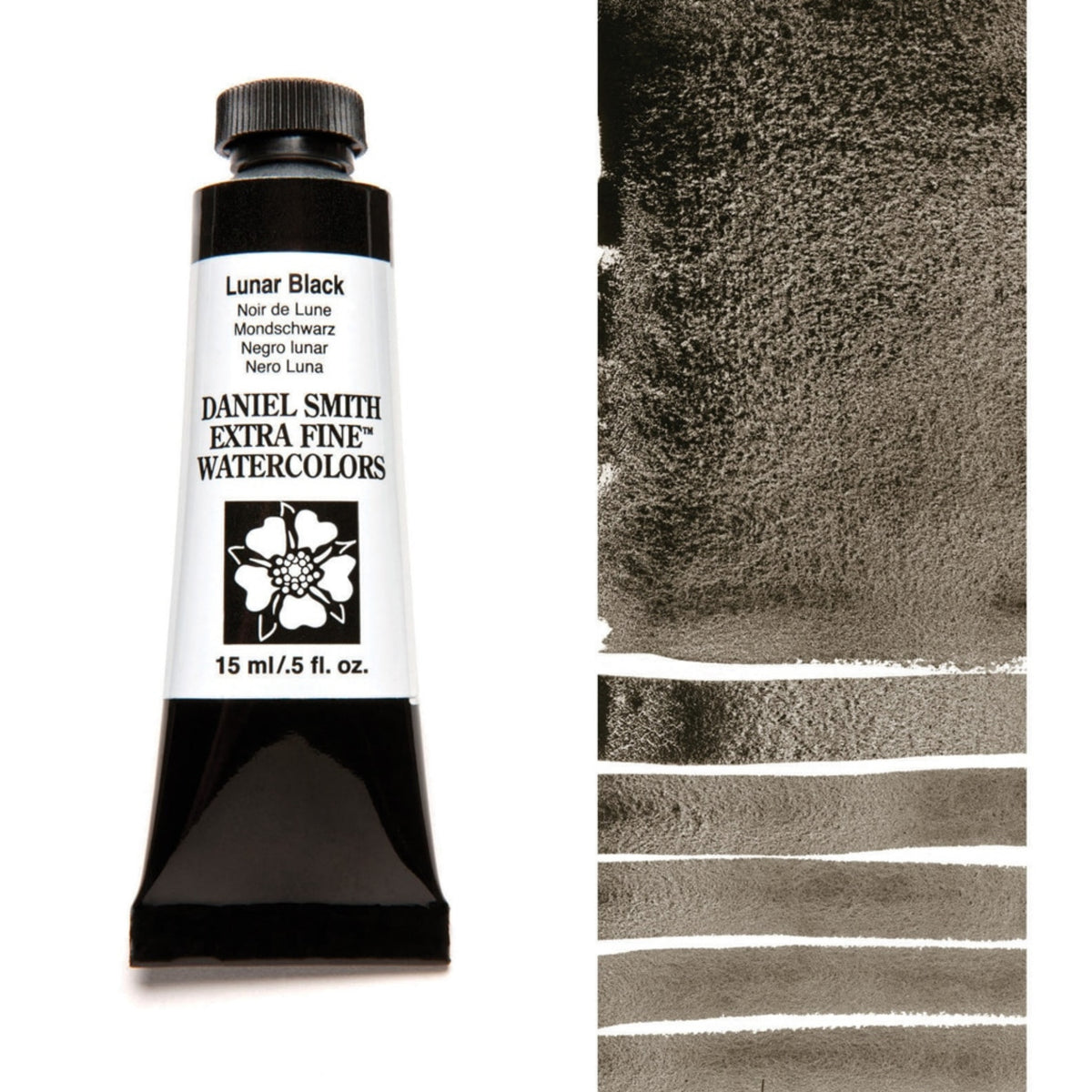 Daniel Smith Lunar Black Extra Fine Watercolour paint, 15ml tube