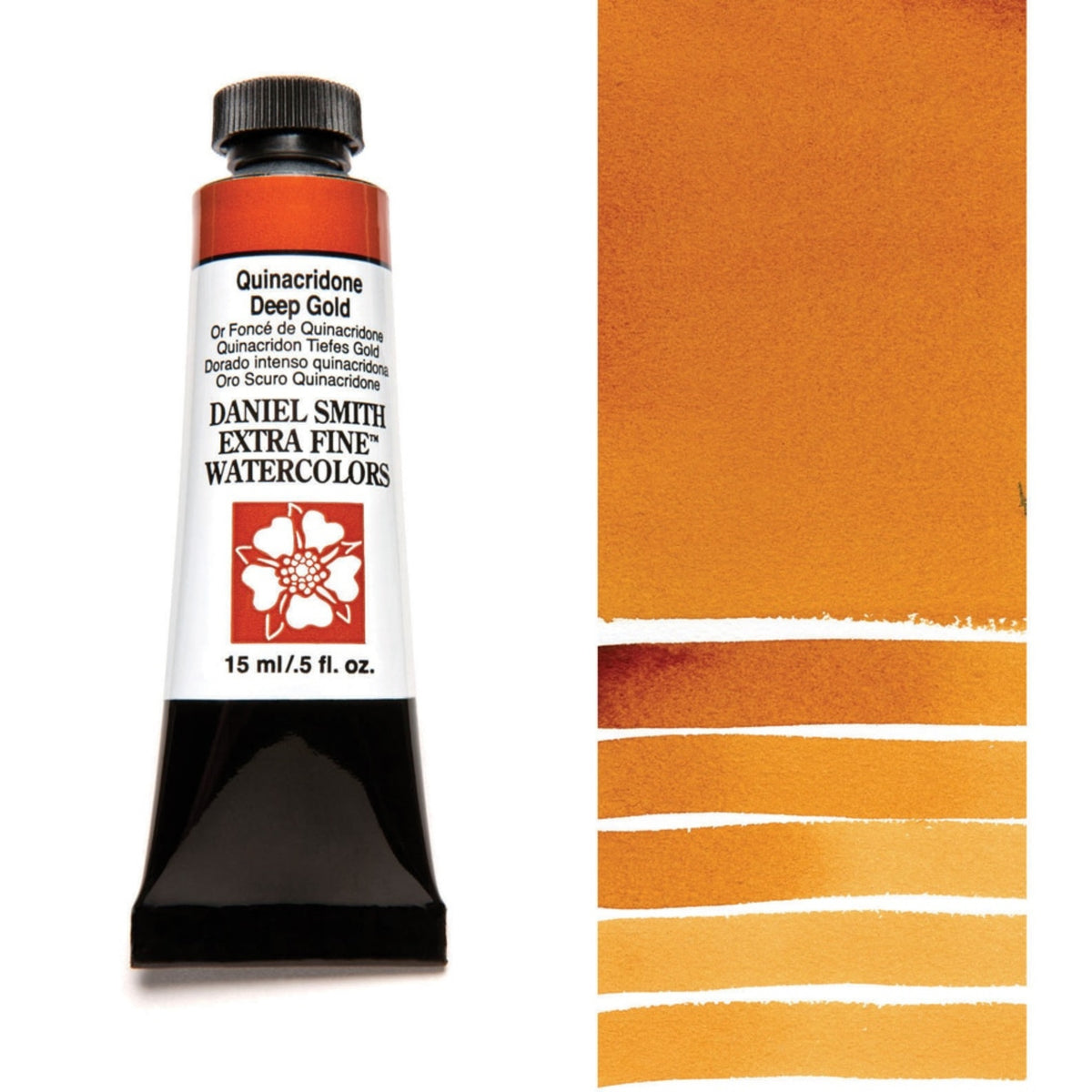 Daniel Smith Quinacridone Deep Gold Extra Fine Watercolour paint, 15ml tube
