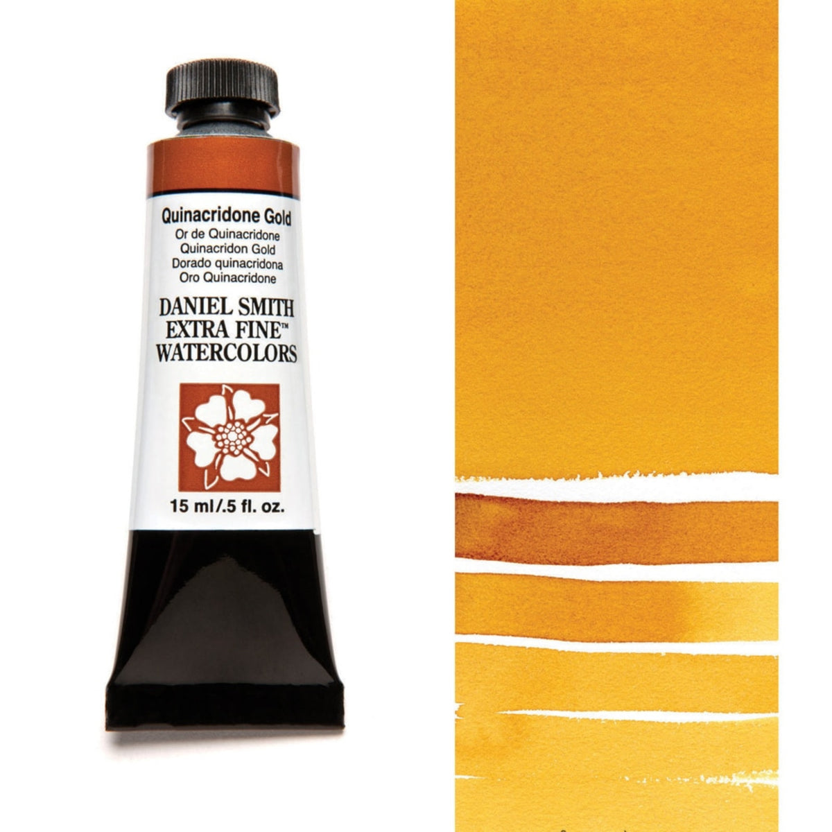 Daniel Smith Quinacridone Gold Extra Fine Watercolour paint, 15ml tube