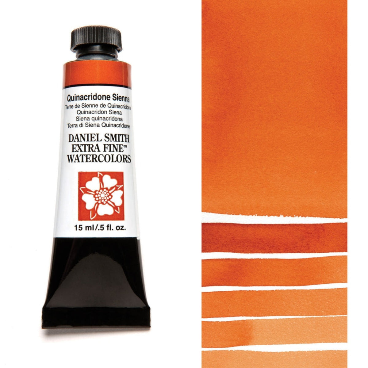 Daniel Smith Quinacridone Sienna Extra Fine Watercolour paint, 15ml tube