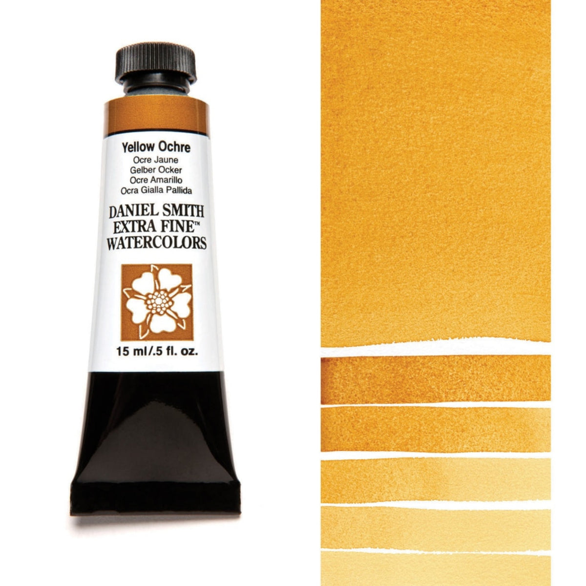 Daniel Smith Yellow Ochre Extra Fine Watercolour paint, 15ml tube