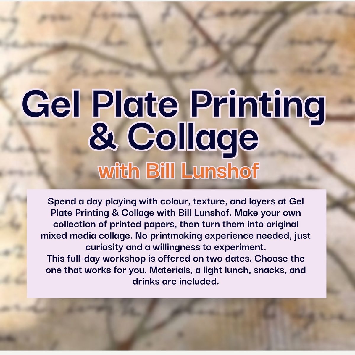 Gel Plate Printing & Collage with Bill Lunshof