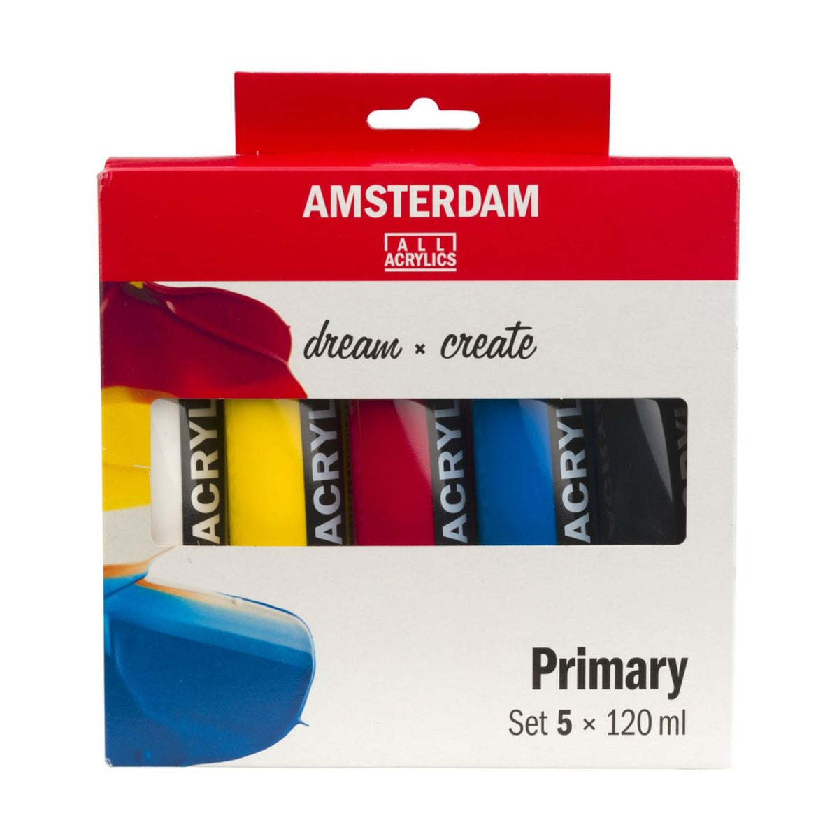 Amsterdam Primary Acrylic Set, 5x120ml Tubes