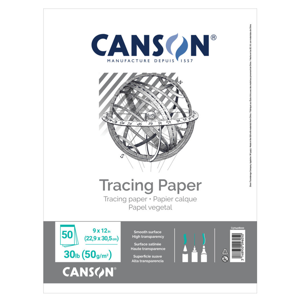Canson Tracing Paper Pad, 9x12"