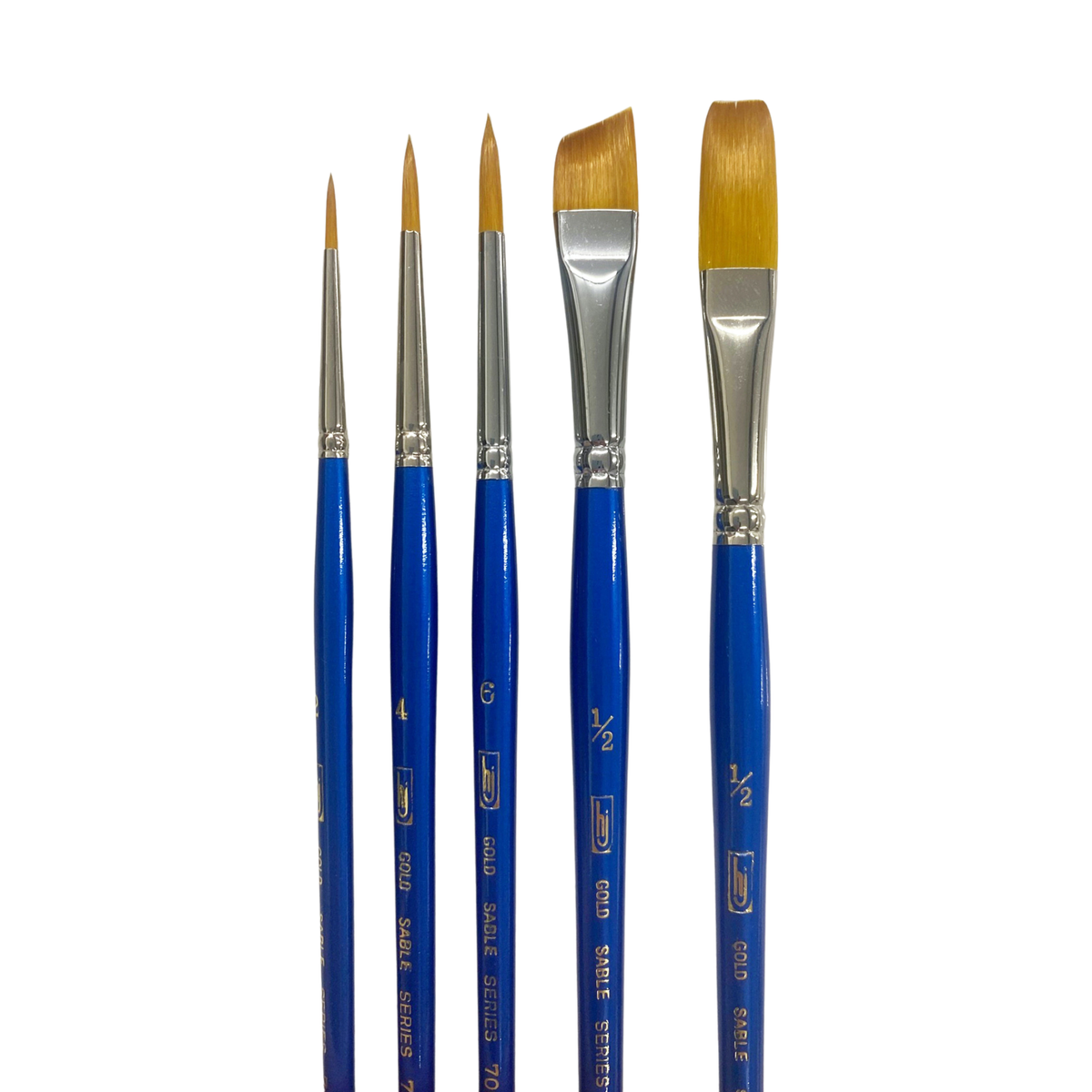 Gold Sable Assorted Watercolour Brushes
