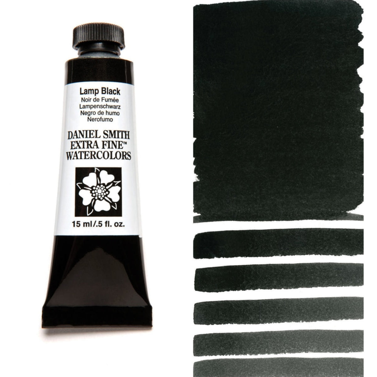 Daniel Smith Lamp Black Extra Fine Watercolour paint, 15ml tube