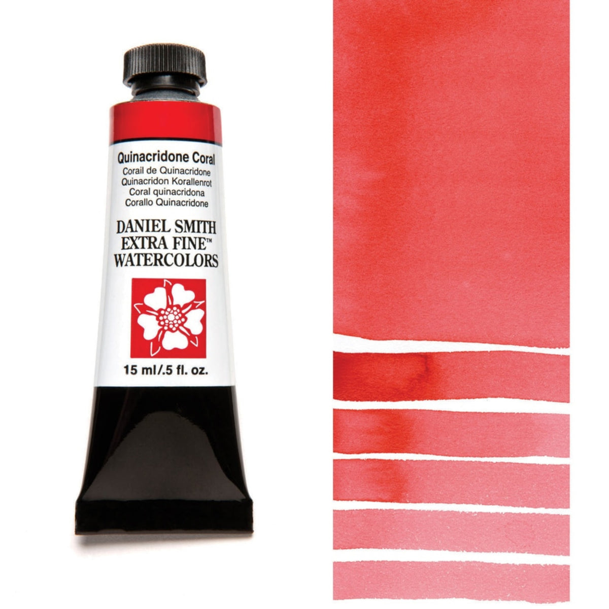 Daniel Smith Quinacridone Coral Extra Fine Watercolour paint, 15ml tube