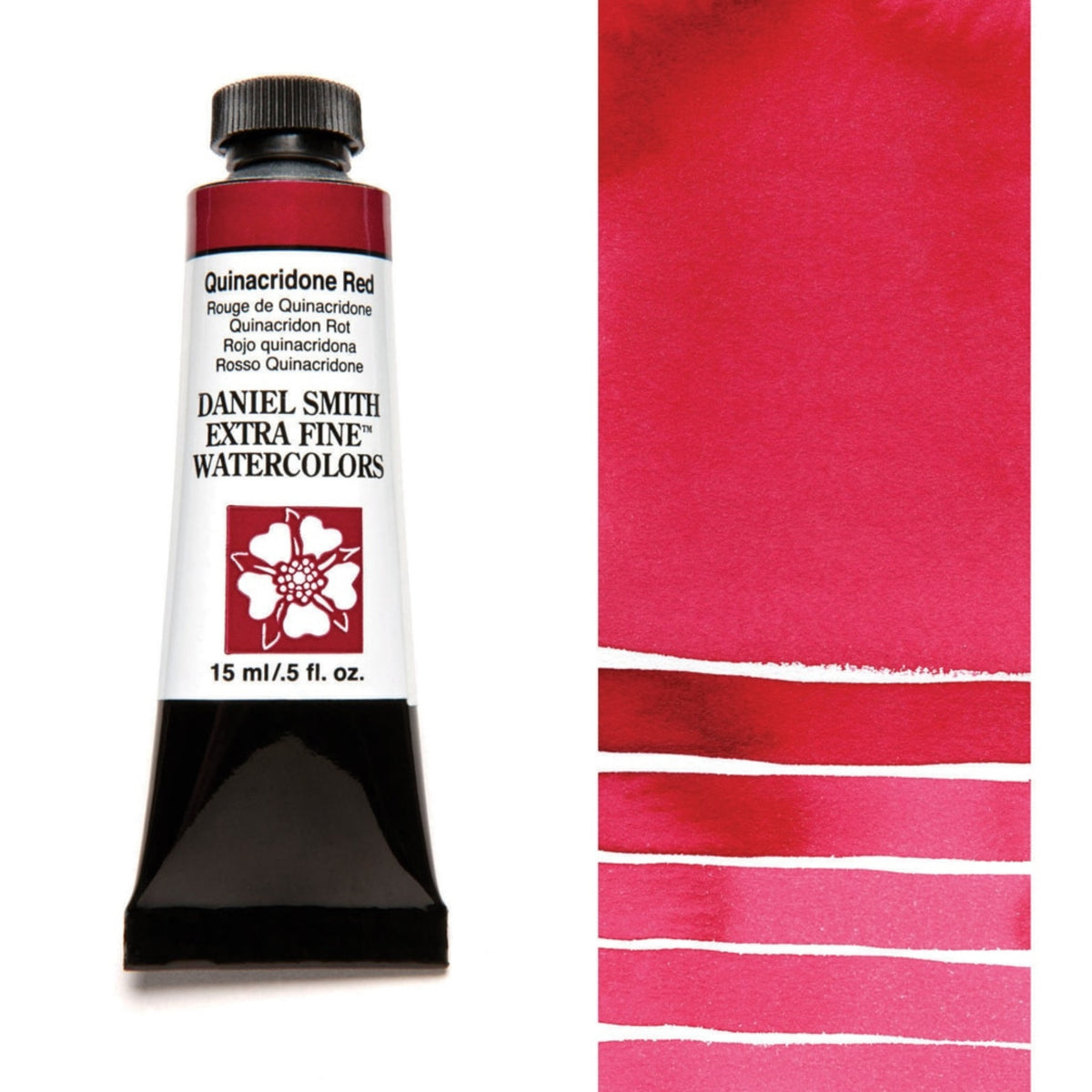 Daniel Smith Quinacridone Red Extra Fine Watercolour paint, 15ml tube