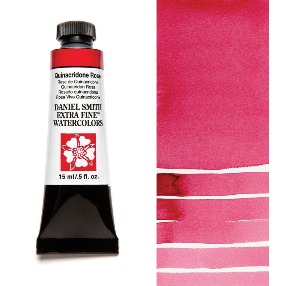 Daniel Smith Quinacridone Rose Extra Fine Watercolour paint, 15ml tube